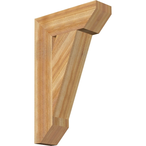 Ekena Millwork Traditional Slat Rough Sawn Bracket, Western Red Cedar, 6"W x 20"D x 32"H BKT06X20X32TRA06RWR - main